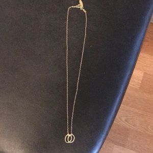 Delicate gold plated hoop necklace
